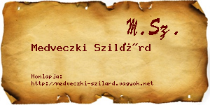 Medveczki Szilárd névjegykártya
