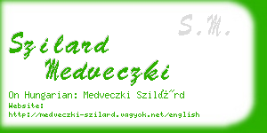 szilard medveczki business card